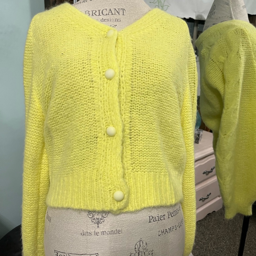 Smash + Tess Yellow Cardigan Sweater